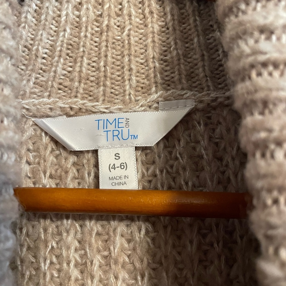 Tan Cowl Neck Sweater - Picture 4 of 6